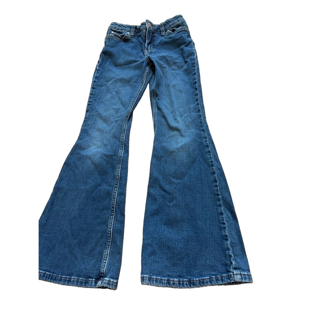 Wrangler Lainey Wilson Bell Bottom Flare Jeans Western Girls 12 Embroidered 24